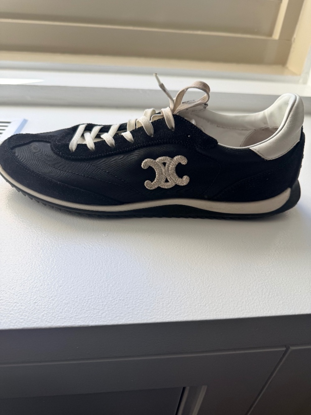 RACER SNEAKER IN NYLON, SUEDE CALFSKIN AND CALFSKIN - BLACK -  - 1 | CELINE RAC